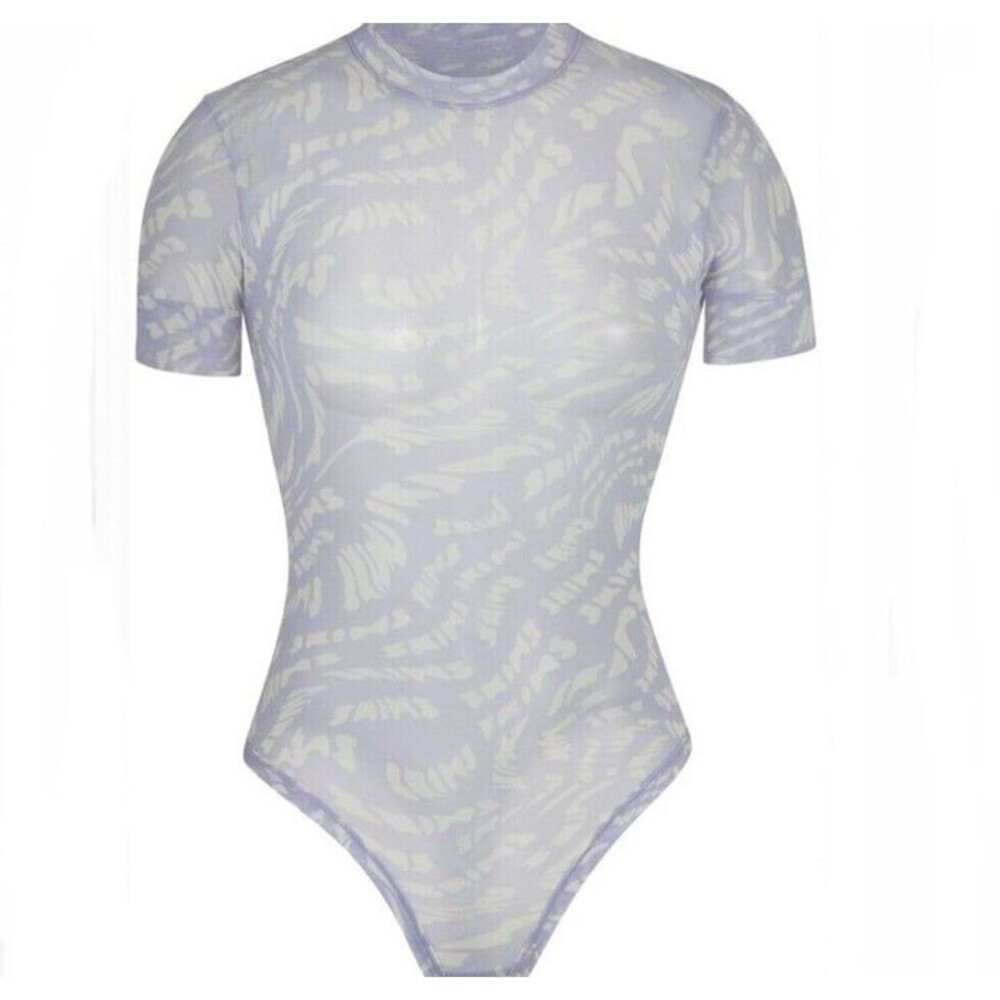 Skims NWT Lilac Swirl Summer Mesh T-Shirt Bodysuit